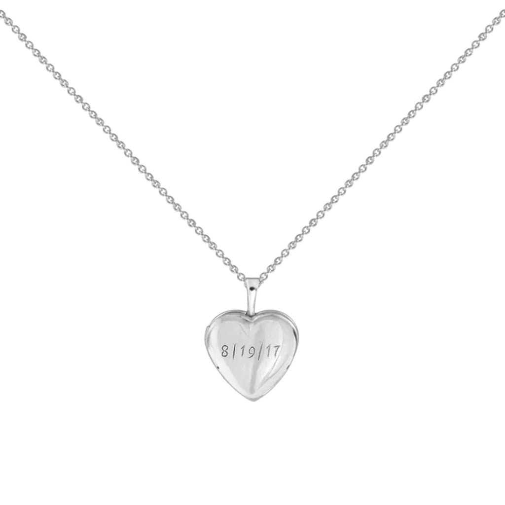 Engraved Heart Personalised Valentine's Necklace in Silver. | Jewels 4 Girls